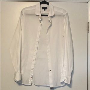 1670 White Dress Shirt with Wide Collar